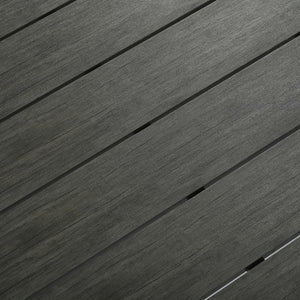 English Elm U_STYLE Outdoor Patio Seating Set with Durable Iron Frame, Plastic Wood Table, Thick Cushions for Comfort Light Gray WY000442AAA