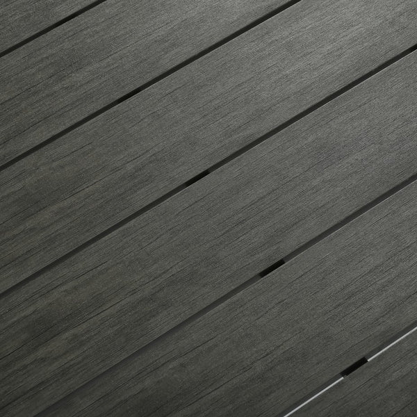 English Elm U_STYLE Outdoor Patio Seating Set with Durable Iron Frame, Plastic Wood Table, Thick Cushions for Comfort Light Gray WY000442AAA