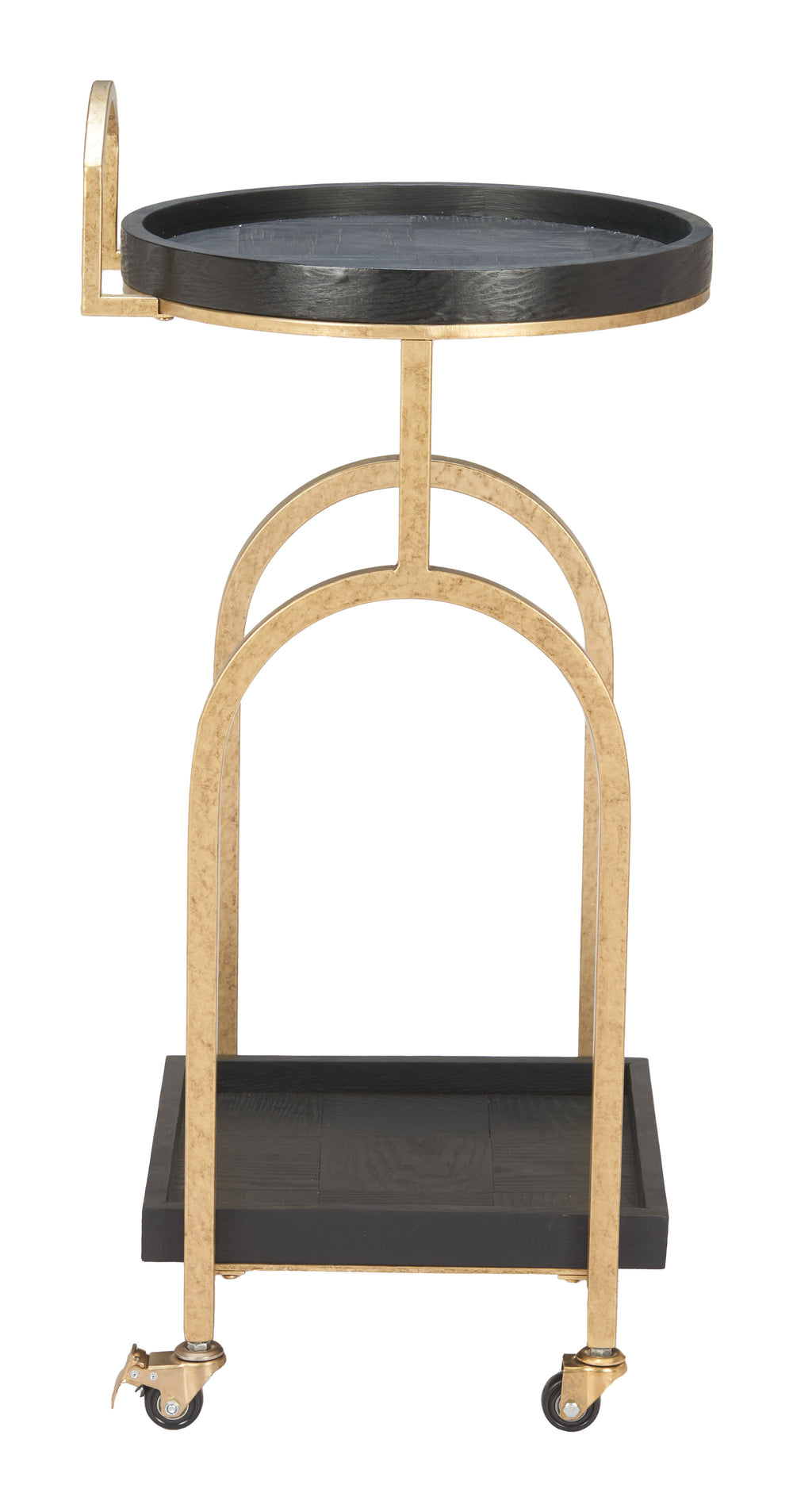 Zuo Modern Zukei Stylish Black Bar Cart - Modern Oak & Steel Design For Functional Home & Hospitality Use Black Oak Wood,Steel 110744-zuo-modern