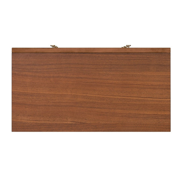 English Elm 1pc Walnut Tall Chest Five Drawers Gold-capped Legs Mid-century Bedroom Storage B2741P446675