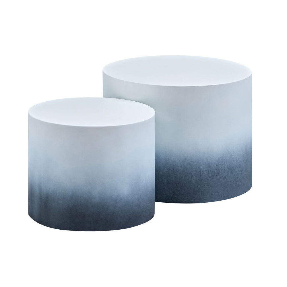 English Elm Mdf Nesting Table Set of 2 Two-tone Geometric Modern Living Room Accent Pair W876P309992
