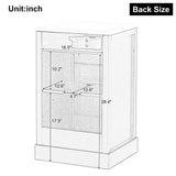 English Elm 20" Bathroom Vanity With Sink, Bathroom Cabinet With Soft Closing Door, Storage Rack and Adjustable Shelve, White