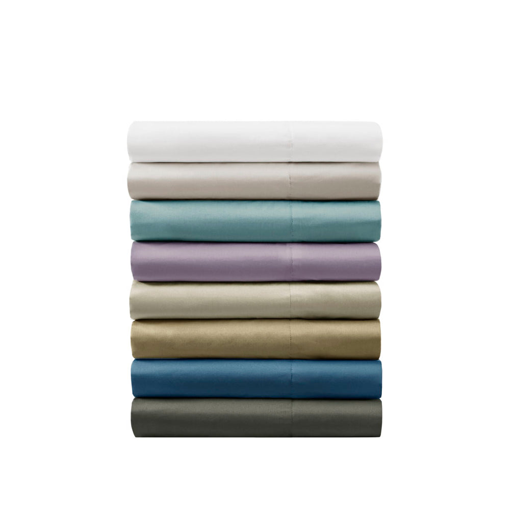 JLA Home Madison Park - Cotton 56% Cotton/44% Polyester Sateen Sheet Set — Peachy-Soft, OEKO-TEX Certified, Durable Deep-Pocket MPH20-0012