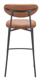 Rorun Barstool - Set of 2 Brown 110338 Zuo Modern