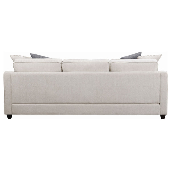English Elm Isla Platinum L-Shaped Upholstered Sectional Sofa with Reversible Chaise, Plush Seats & Throw Pillows B062P357788