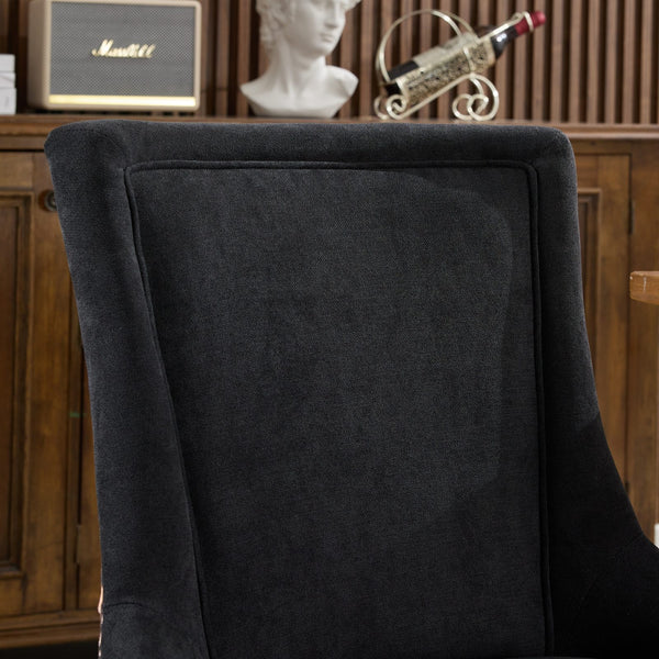 English Elm A&A Luxe Velvet Swivel Barstool with Gold-Plated 17.7" Base, Tufted Back, Ergonomic Waist Support Leopard W1143P209903
