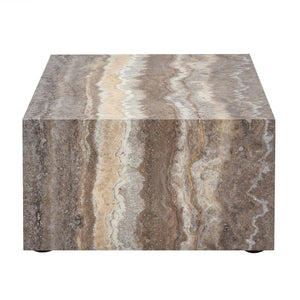 English Elm 39.3 Inch Stone Pattern Mdf Coffee Table Waterproof Modern Minimalist Living Room W1151P423228
