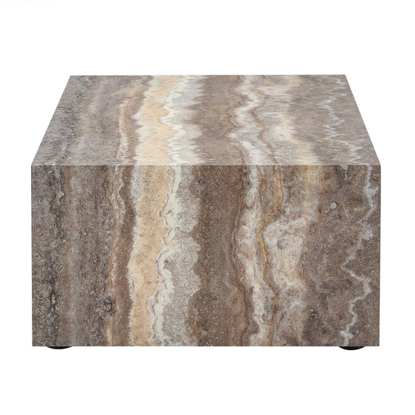 English Elm 39.3 Inch Stone Pattern Mdf Coffee Table Waterproof Modern Minimalist Living Room W1151P423228