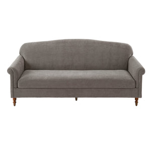 English Elm Modern Chenille Loveseat with Rolled Arms Pocket Spring Cushions and Rubberwood Legs Brown N763P362173D