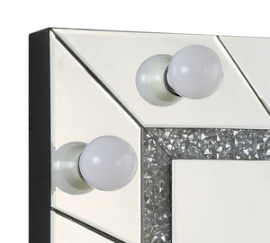 English Elm Noralie Hollywood Glam Wall Mirror with Faux Diamond Frame and Built in Light B2726P448750