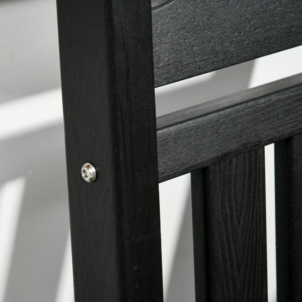 English Elm Outsunny All-Weather Rocking Chair - Rustic High Back, Oversized Seat, 350Lbs Capacity, Black Comfort W2225P217088-GIGA