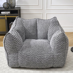 English Elm Sofa plush beanbag chair with superfiber cover and resilient foam filling for ultimate home comfort and relaxation Grey W1996P252268