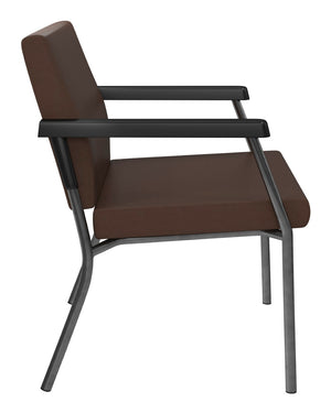 OSP Home Furnishings Bariatric Guest Chair Heavy Duty Metal Frame with Padded Seat for Medical Reception BC9602-K005