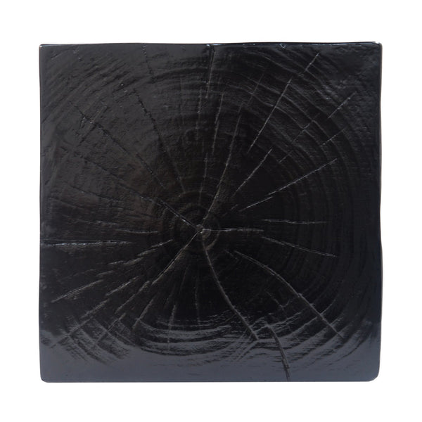 English Elm Christopher Knight Home® - Wood-Look Square-Column End Table 33.75" H with Distressed Wood-Like Finish, Durable MGO Fiberglass Blend Black N770P284172B