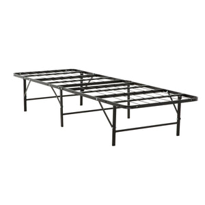 English Elm Bedroom Metal Mattress Foundation Bed Frame Full Size Durable Support Under-Bed Storage Easy Assembly Black 41 L x 39 W x 3 H B011P207124