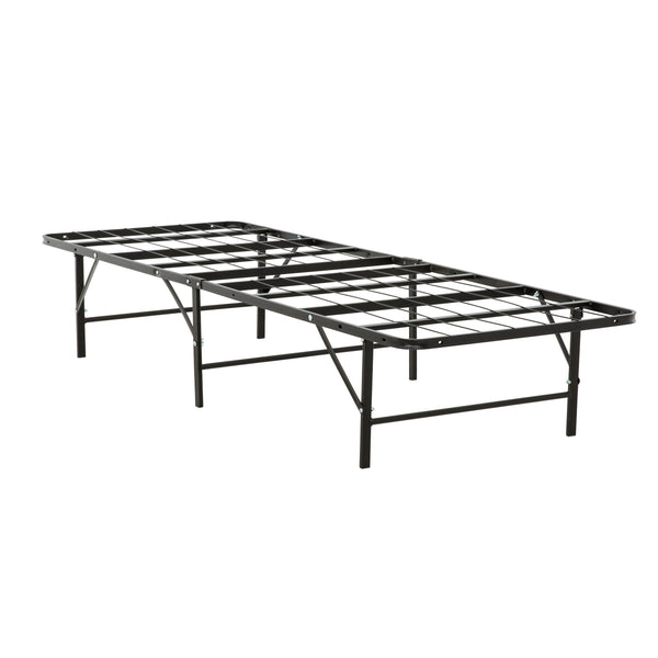 English Elm Bedroom Metal Mattress Foundation Bed Frame Full Size Durable Support Under-Bed Storage Easy Assembly Black 41 L x 39 W x 3 H B011P207124