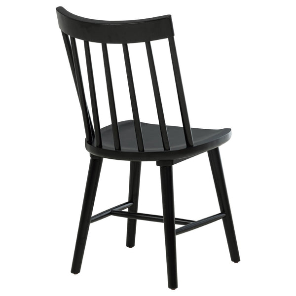 English Elm Carlos Windsor Spindle Back Rubberwood Dining Chairs Ergonomic Set of Two Black B062P447840