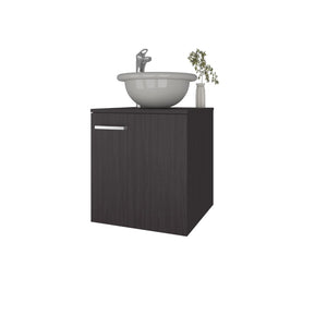 English Elm Wengue Floating Bathroom Vanity With Integrated Sink – Modern Elegance For Small Spaces & Storage B062P303923-GIGA