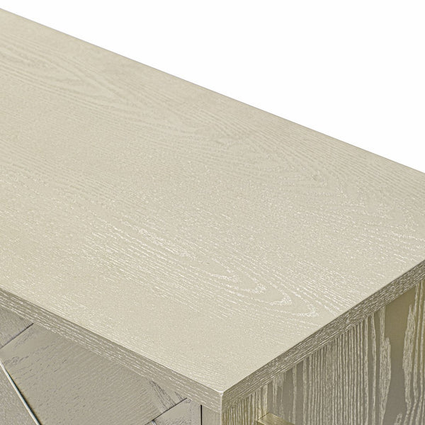 English Elm K&K Farmhouse Kitchen Island with 3D Wave Stripes Ash Veneer, Drop Leaf, Rolling Cart Storage Champagne N707P207916X