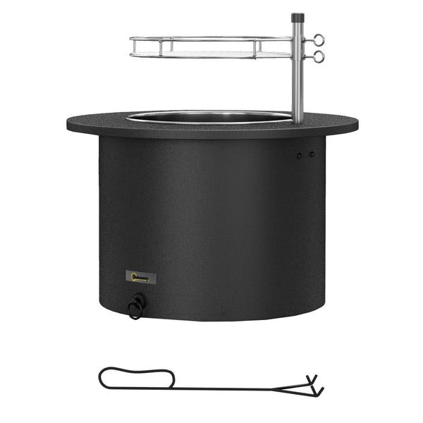 English Elm Outsunny Smokeless Wood Burning Fire Pit Bbq Grill Stainless Steel Patio Bonfire W2225P200669