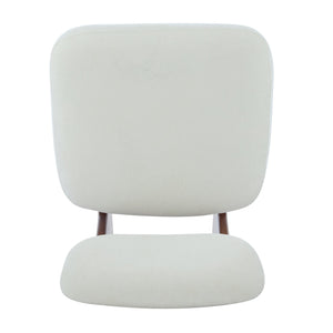 English Elm Christopher Knight Home® - [Set of 2] Modern Lounge Chair with Polyester Upholstery and Solid Wood Base — Minimalist Comfort for Home Walnut,White N767P241702W