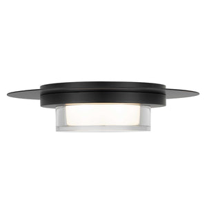 English Elm 12 Inch Square Integrated Led Flush Mount Dimmable Ceiling Light with Acrylic Diffuser Black B370P400759