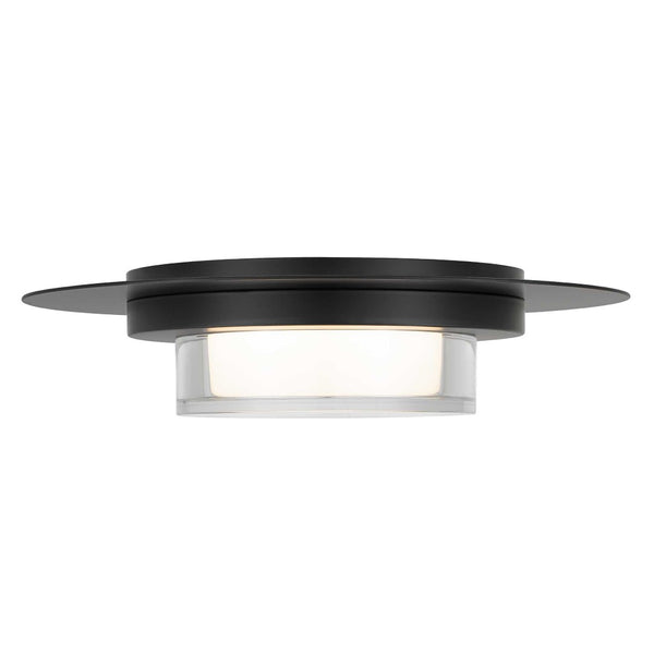 English Elm 12 Inch Square Integrated Led Flush Mount Dimmable Ceiling Light with Acrylic Diffuser Black B370P400759