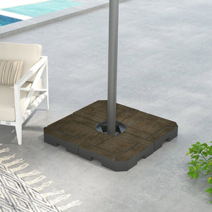 English Elm Outsunny 4 Piece Fillable Umbrella Base Weight Set - Secure Your Offset Umbrella With 175-230 Lbs Capacity! W2225P174206-GIGA