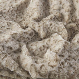 JLA Home Madison Park - Faux faux fur throw indulgent plush reversible faux mink blanket OEKO-TEX certified machine washable luxury Leopard MP50-8528