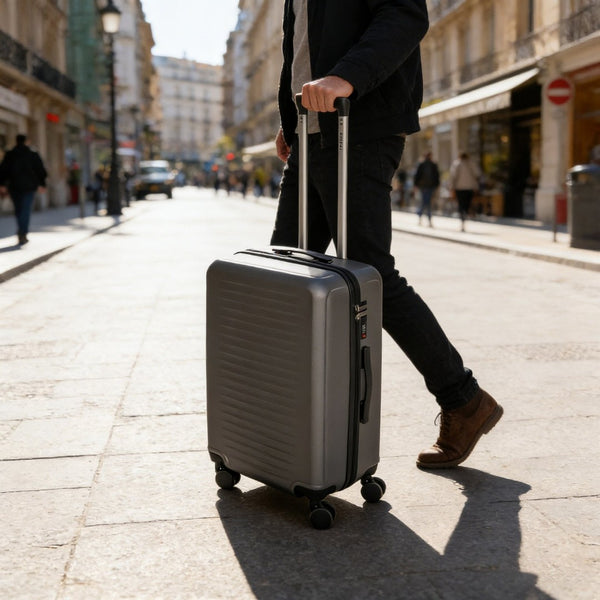 English Elm 2025 Hardshell Abs Luggage Set with Spinner Wheels and Built-in Lock for Secure Travel Gray W2710P453976