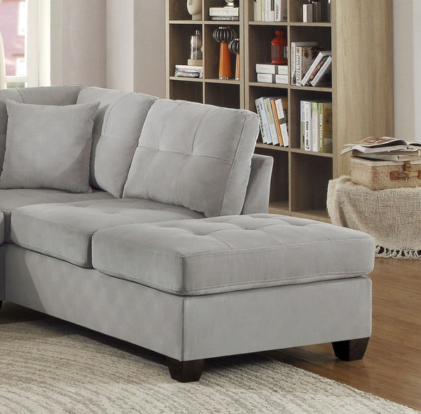 English Elm 2-piece Tufted Microfiber Sectional Reversible Chaise Pocket Coil Modern Living Room Taupe B011S01324