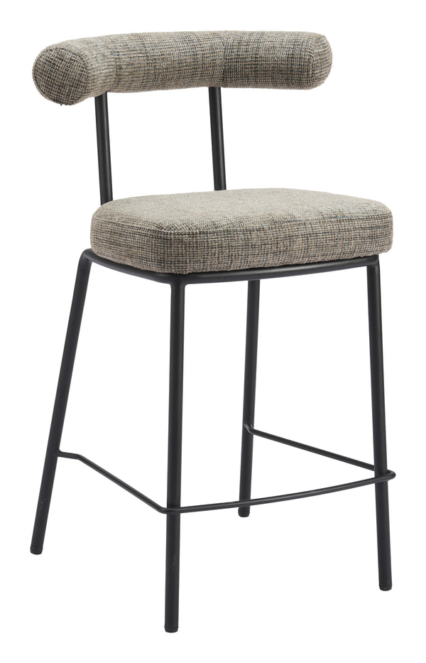 Kede Counter Stool Green Tweed 110099 Zuo Modern