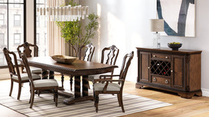 English Elm Mahogany Elegant Traditional Side Chair Set of 2 with Queen Anne Legs and Upholstered Comfort Seat Mahogany 45.25 L x 24 W x 18.5 H B2699P208931