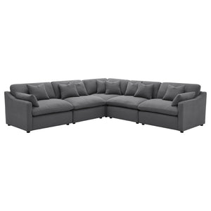 English Elm Greeley Armless Accent Chair with Performance Fabric and Foam Cushions for Modern Living B062P441446