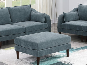 English Elm 6pcs Modular Sofa Set Modular Sectional 6-Piece Morgan Mineral Fabric Modern Suede-Look Comfort Zone B011S01581