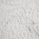 Madison Park Arya BOHO Embroidered Medallion Faux Fur Ultra Plush Duvet Cover Set MP12-7517 Ivory