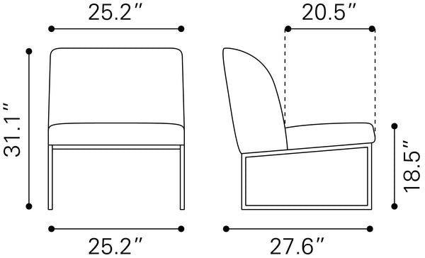Sante Fe Accent Chair Olive Green 109527 Zuo Modern