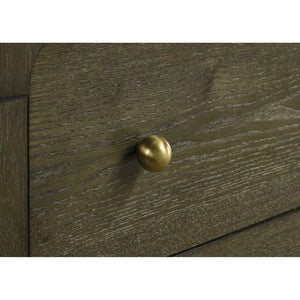 English Elm Harbington Queen Bedroom Set Boucle Headboard Brass Hardware Dark Cocoa Finish B062S01545