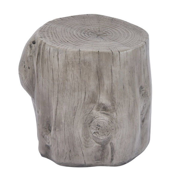 English Elm Mgo Tree Stump Side Table Organic Modern Accent with Realistic Grain Texture N776P372342G