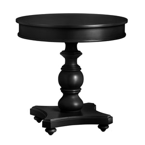 Crestview Collection Traditional End Table – Timeless Solid Oak Furniture With Vintage Charm For Living Rooms & Entryways Black Solid Wood Cvfvr8425