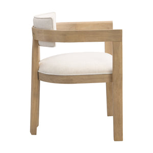 English Elm Christopher Knight Home® - N771P197053H Bouclé Upholstered Dining Chair with Wire-Brushed Rubberwood Frame, Modern Comfort Beige N771P361737A