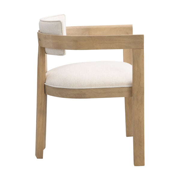 English Elm Christopher Knight Home® - N771P197053H Bouclé Upholstered Dining Chair with Wire-Brushed Rubberwood Frame, Modern Comfort Beige N771P361737A