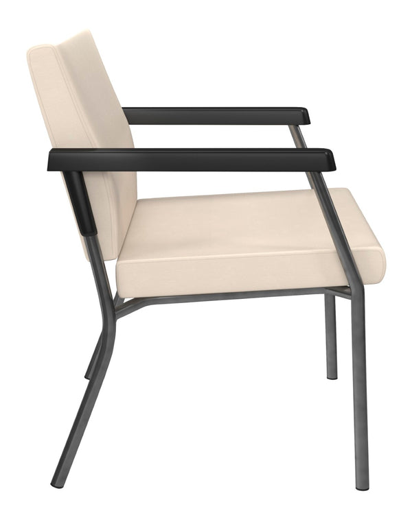 OSP Home Furnishings Bariatric Guest Chair with Reinforced Metal Frame and Plush Padded Seat for Medical Use BC9602-K004