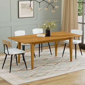 English Elm Colby Contemporary Extendable Dining Table In Oak - Versatile 60-76 Inch Design For Any Occasion B136P266904