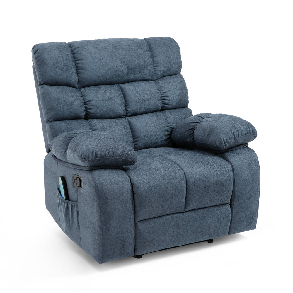 English Elm Christopher Knight Home® - MASSAGE Recliner Charcoal Fabric with 5 Modes, 2 Intensities, Tufted Contemporary Design & Remote 70412.00CHAR