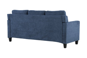 English Elm Horatio Chenille 3-Seater Sofa — Durable Wooden Frame, Pocket Coil Seats, D25 Foam Comfort Navy 70 L x 26 W x 18 H B2726P248618