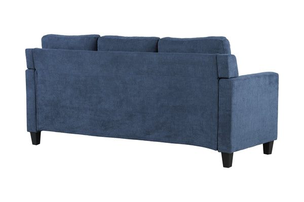 English Elm Horatio Chenille 3-Seater Sofa — Durable Wooden Frame, Pocket Coil Seats, D25 Foam Comfort Navy 70 L x 26 W x 18 H B2726P248618