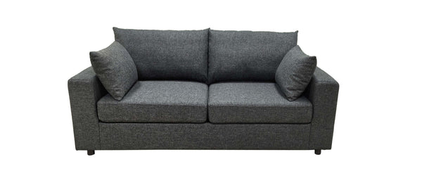 English Elm Modern Low Profile Upholstered Sofa Deep Seat Cushions for Apartment Living Rooms Dark Gray B343P435319