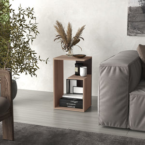 English Elm Everet 25" 3-Tier Shelf Side Table – Compact Multicolor End Table with Sturdy Shelves for Storage and Style B070P363824