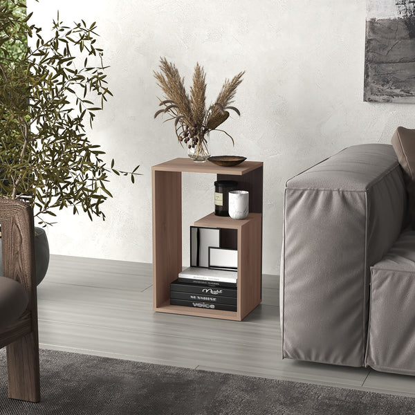 English Elm Everet 25" 3-Tier Shelf Side Table – Compact Multicolor End Table with Sturdy Shelves for Storage and Style B070P363824
